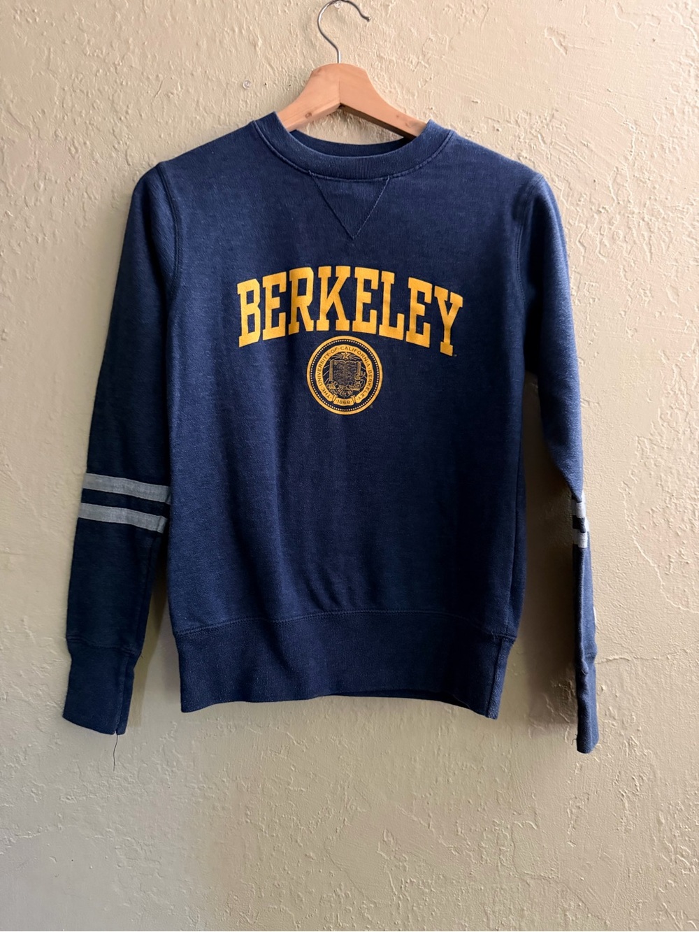 Berkeley Navy Crew Sweatshirt with Gold Logo
